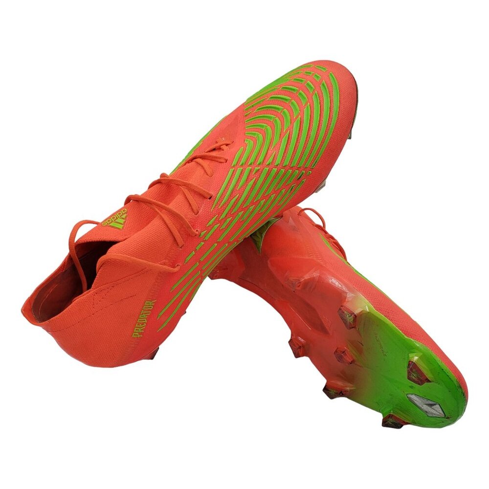 adidas‎ Mens Predator Edge.1 FG Soccer Cleats GW1029 Orange Green Size 12.5